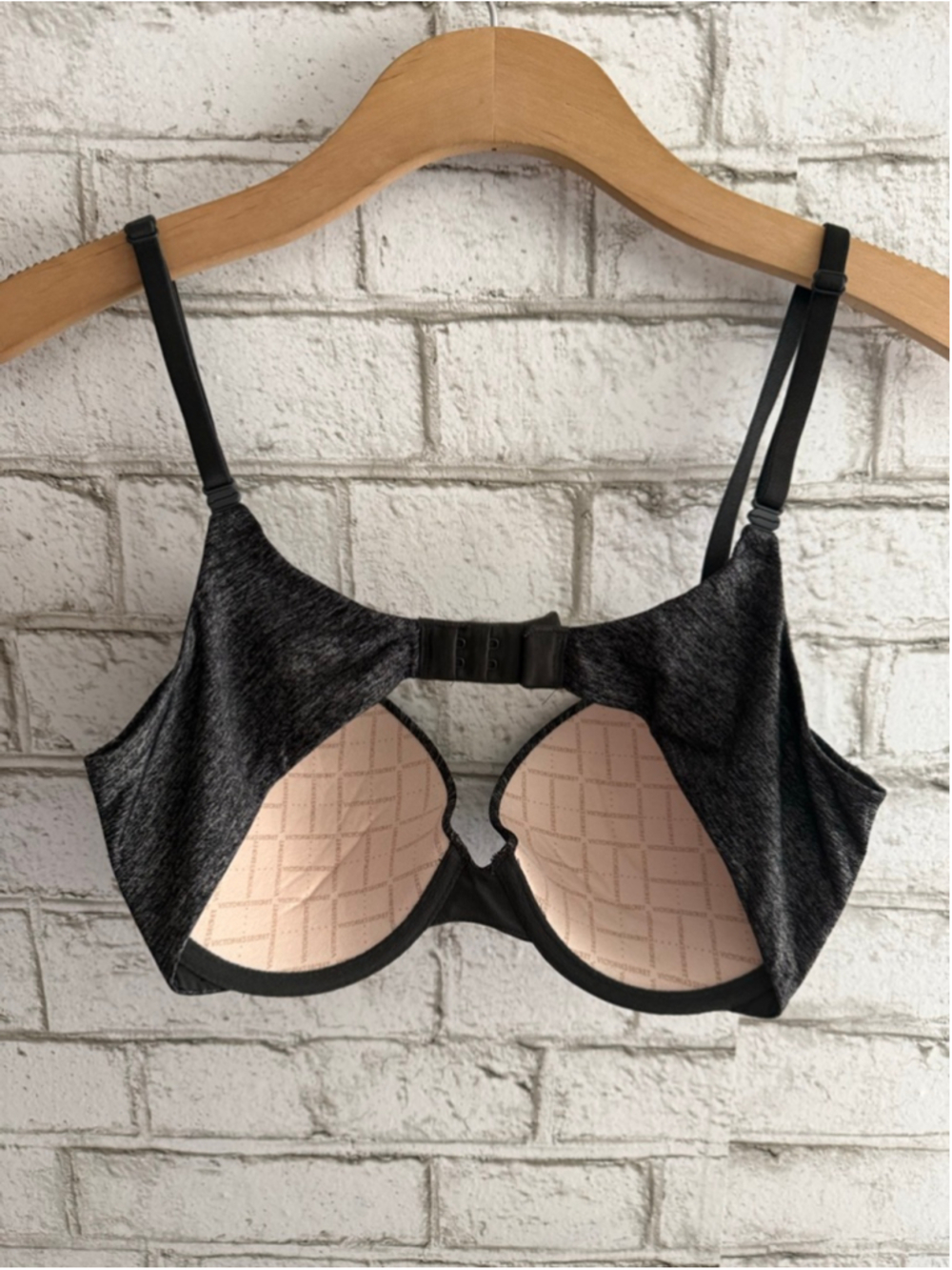 VS Victoria's Secret Padded Perfect Coverage Charcoal Gray Bra Size 34C - Picture 2 of 10